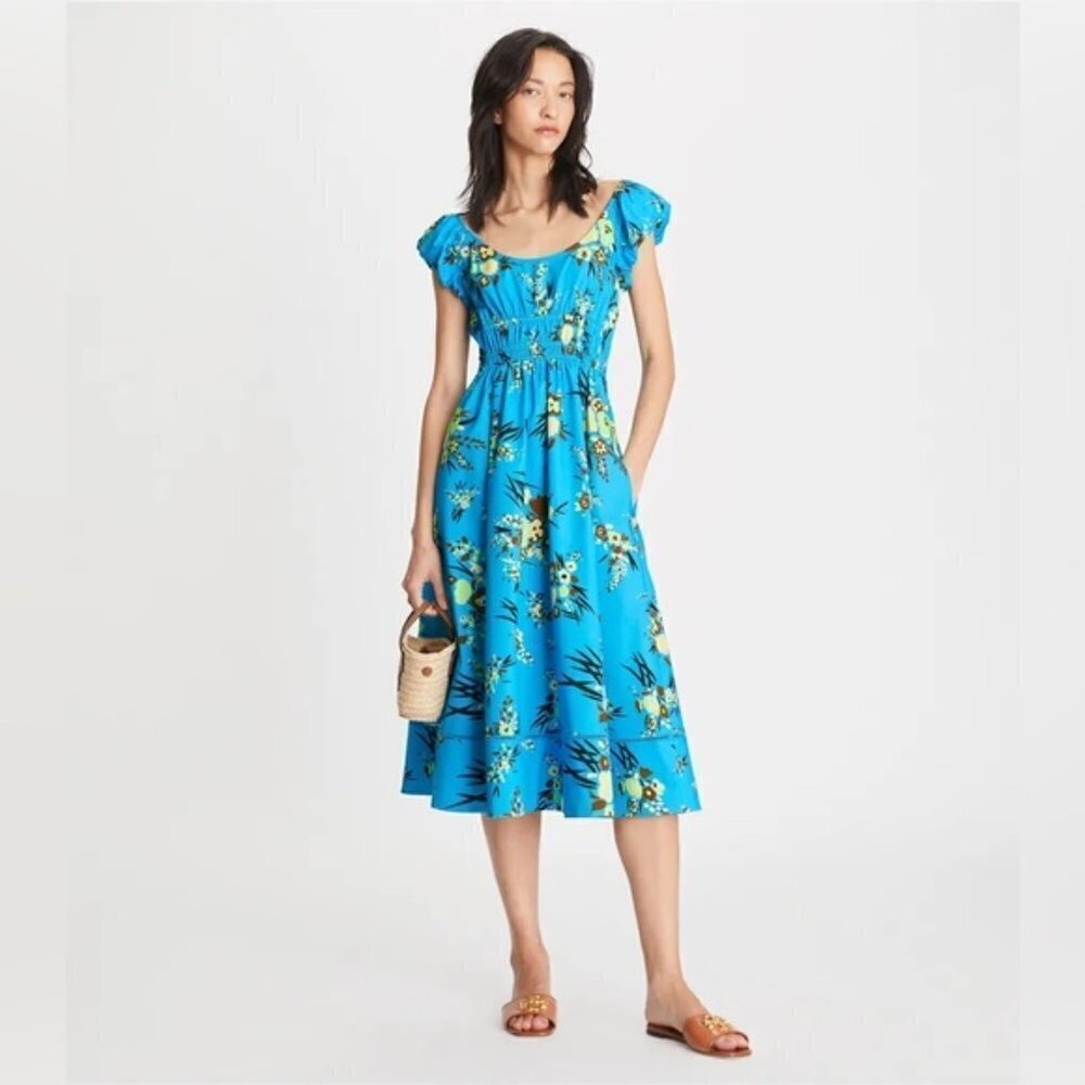 Tory Burch PRINTED SCOOP-NECK DRESS - Picture 15 of 15